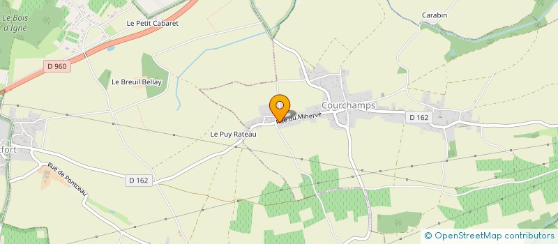 localisation de l'entreprise LES PIEDS SUR TERRE à COURCHAMPS