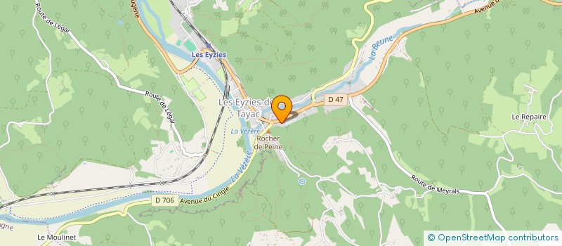 localisation de l'entreprise LES PIEDS SUR TERRE  LES EYZIES