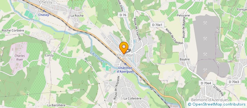 localisation de l'entreprise LES PIERRES A FEU  CHATILLON