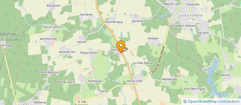 localisation de l'entreprise LES PIERRES BLANCHES à PLOUHINEC