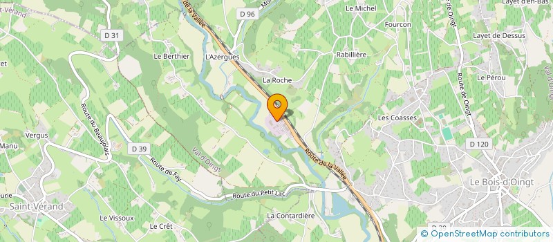 localisation de l'entreprise LES PIERRES D EAU  VAL D'OINGT