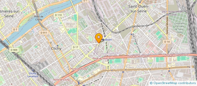 localisation de l'entreprise LES PIERRES DE CRISTAL à CLICHY
