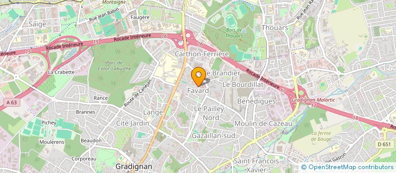 localisation de l'entreprise LES PIERRES DU CAMPUS II  GRADIGNAN
