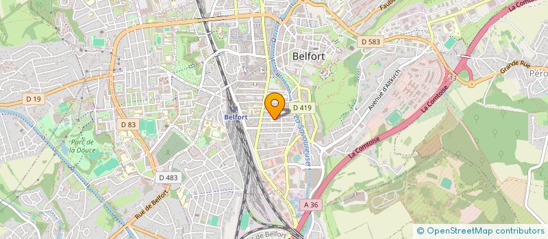 localisation de l'entreprise LES PIERRES DU LION à BELFORT
