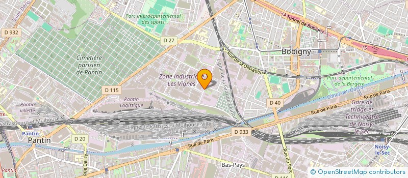 localisation de l'entreprise LES PIERRES DU SUD  BOBIGNY