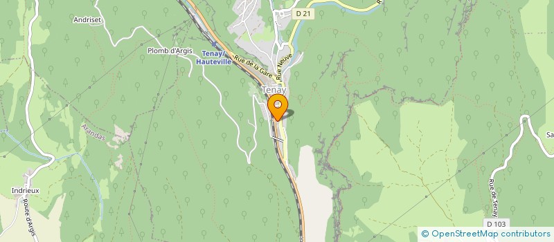 localisation de l'entreprise LES PIERRES ET BETON DU BUGEY  TENAY