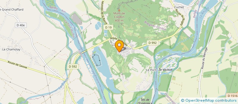 localisation de l'entreprise LES PIERRES FLEURIES  BREGNIER-CORDON