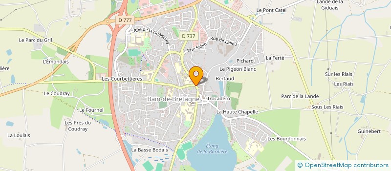 localisation de l'entreprise LES PIERRES GRISES  BAIN-DE-BRETAGNE