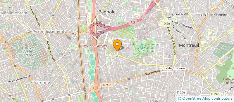 localisation de l'entreprise LES PIERRES ONT DES OREILLES  BAGNOLET