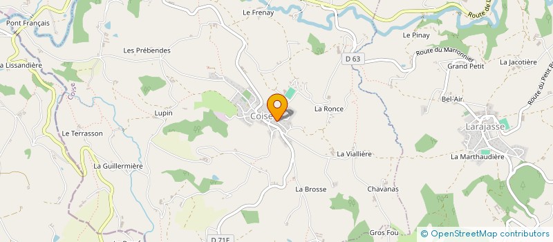 localisation de l'entreprise LES PIERRES ROSES  COISE