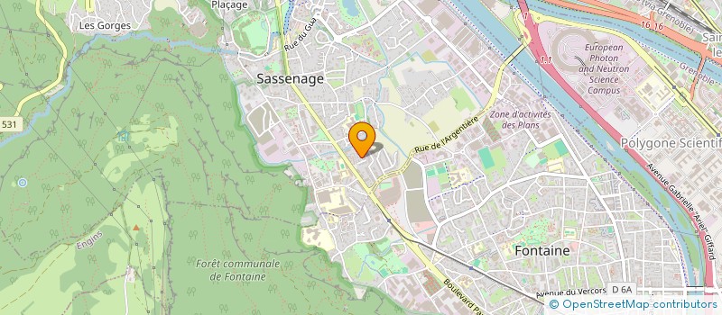 localisation de l'entreprise LES PIES QUI CHANTENT  SASSENAGE