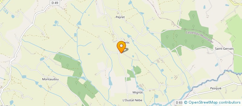 localisation de l'entreprise LES PIGEONNIERS DE L'OUSTAL NEBE à CASTELNAU-MONTRATIER