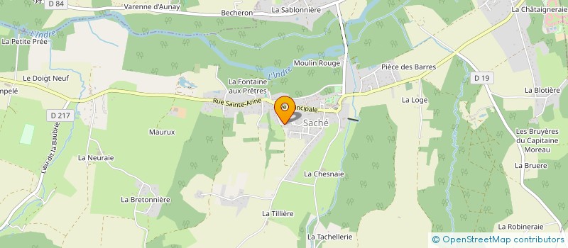 localisation de l'entreprise LES PIGEONS VOYAGEURS DE SACHE  SACHE