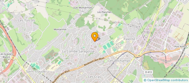 localisation de l'entreprise LES PIGNONS VERTS à BESANCON