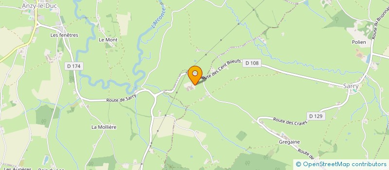 localisation de l'entreprise LES PILLAUDS  SARRY