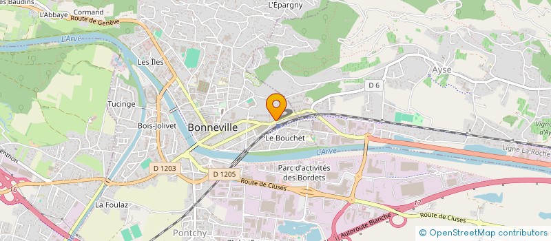 localisation de l'entreprise LES PINACHERES  BONNEVILLE