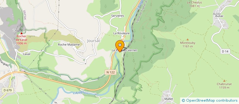 localisation de l'entreprise LES PINCEAUX D'EMILIE à JOURSAC
