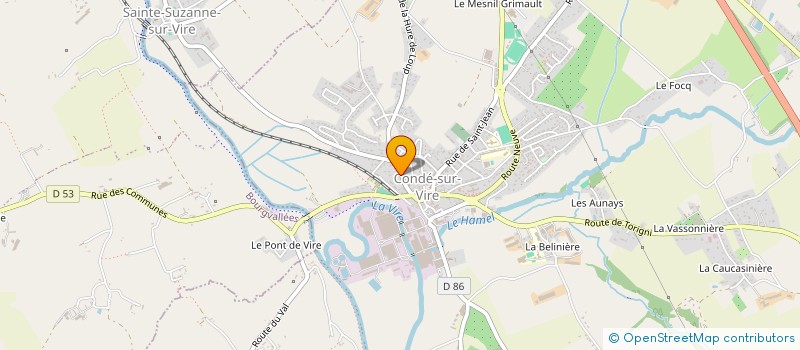 localisation de l'entreprise LES PINCEAUX DE LA VIRE  CONDE-SUR-VIRE