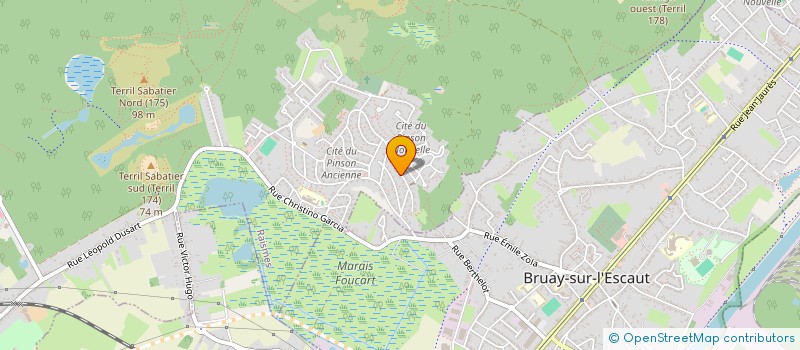 localisation de l'entreprise LES PINCEAUX DE SABATIERS  RAISMES