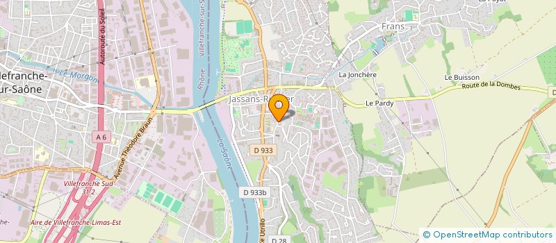 localisation de l'entreprise LES PINCEAUX EN COULEUR à CHALEINS