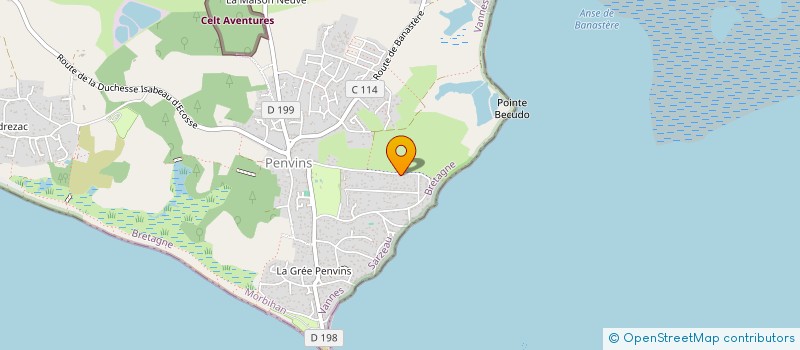 localisation de l'entreprise LES PINGOUINS DE LA GREE  SARZEAU