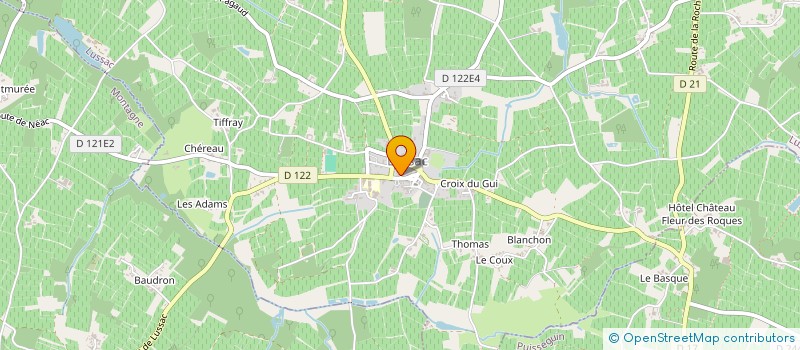 localisation de l'entreprise LES PINGOUINS LUSSACAIS  LUSSAC