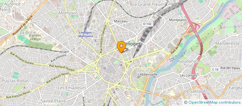 localisation de l'entreprise LES PINKFLOYDS  LIMOGES
