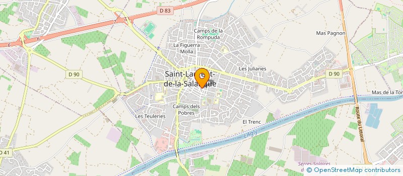 localisation de l'entreprise LES PINS 2A  SAINT-LAURENT-DE-LA-SALANQUE