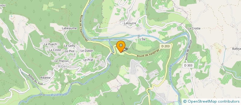 localisation de l'entreprise LES PINS à JOYEUSE