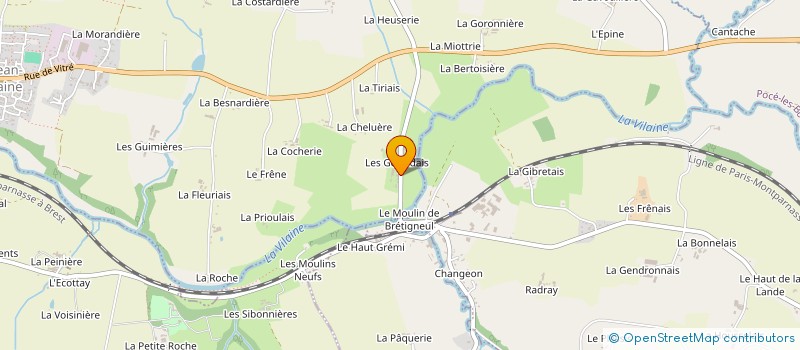 localisation de l'entreprise LES PINS  SAINT-JEAN-SUR-VILAINE