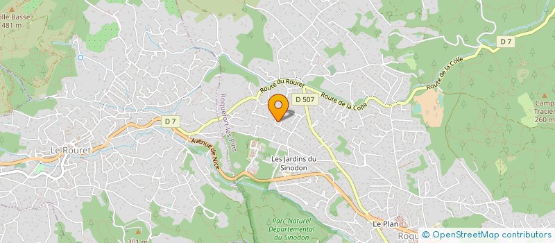 localisation de l'entreprise LES PINS à ROQUEFORT-LES-PINS