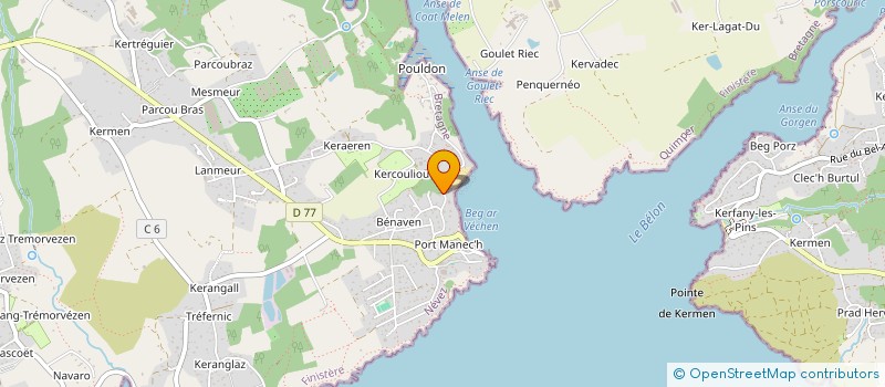 localisation de l'entreprise LES PINS  NEVEZ