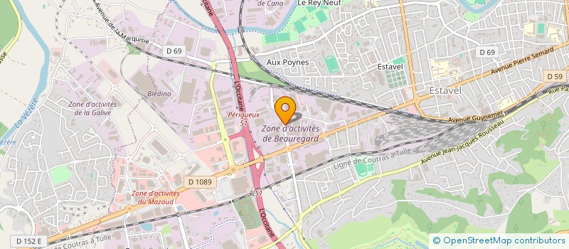 localisation de l'entreprise LES PINS  BRIVE-LA-GAILLARDE