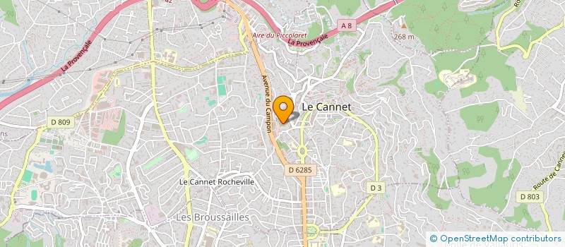 localisation de l'entreprise LES PINS à LE CANNET