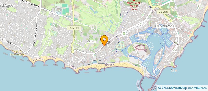 localisation de l'entreprise LES PINS  AGDE