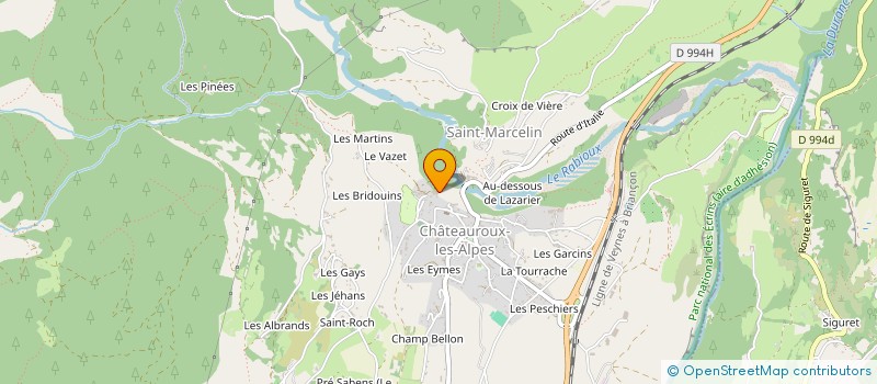 localisation de l'entreprise LES PINS  CHATEAUROUX-LES-ALPES