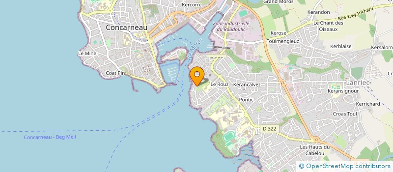 localisation de l'entreprise LES PINS à CONCARNEAU