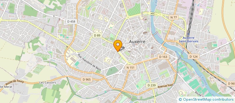 localisation de l'entreprise LES PINS BLEUS à AUXERRE