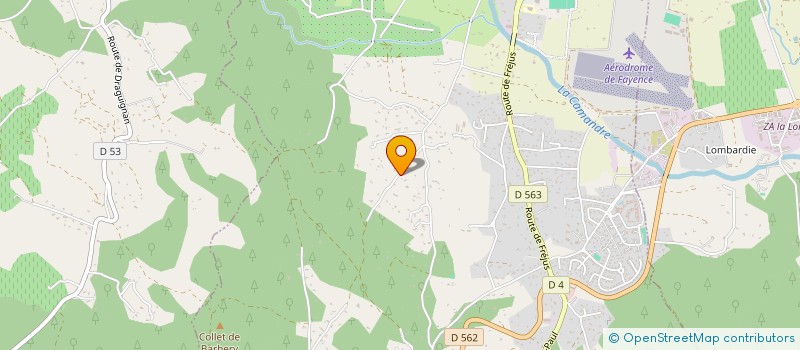 localisation de l'entreprise LES PINS BLEUS  FAYENCE