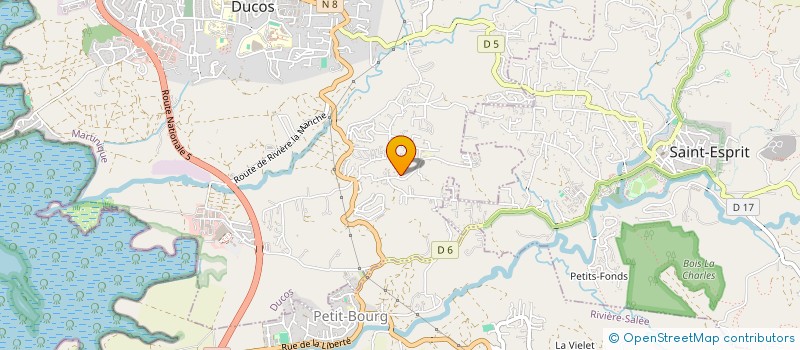 localisation de l'entreprise LES PINS CARAIBES  DUCOS