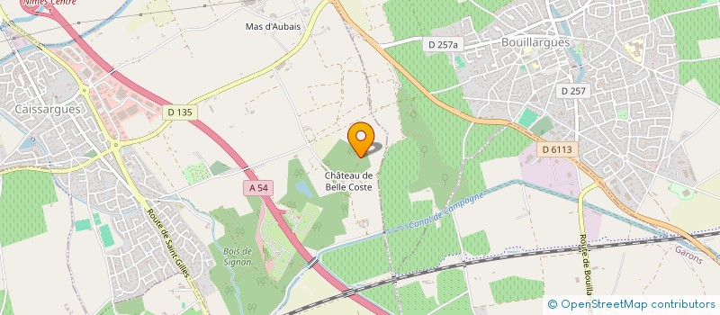 localisation de l'entreprise LES PINS DE BELLE COSTE à CAISSARGUES