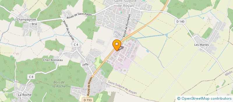 localisation de l'entreprise LES PINS DE SEL  SAINT-PALAIS-SUR-MER