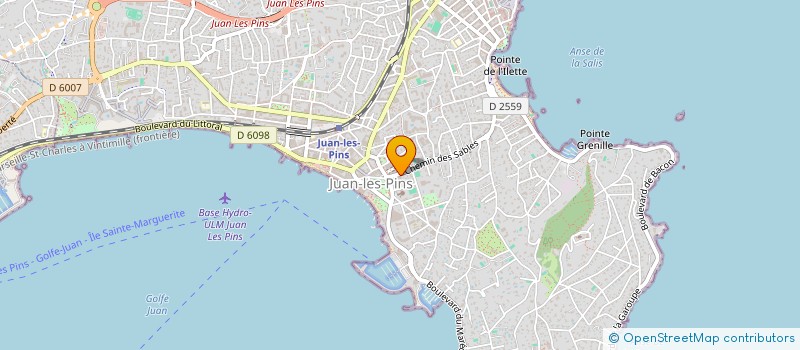 localisation de l'entreprise LES PINS DES SABLES  ANTIBES