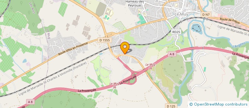 localisation de l'entreprise LES PINS PARASOLS  LE MUY