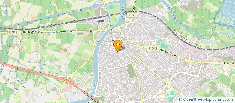 localisation de l'entreprise LES PINS ROUGES à AGDE