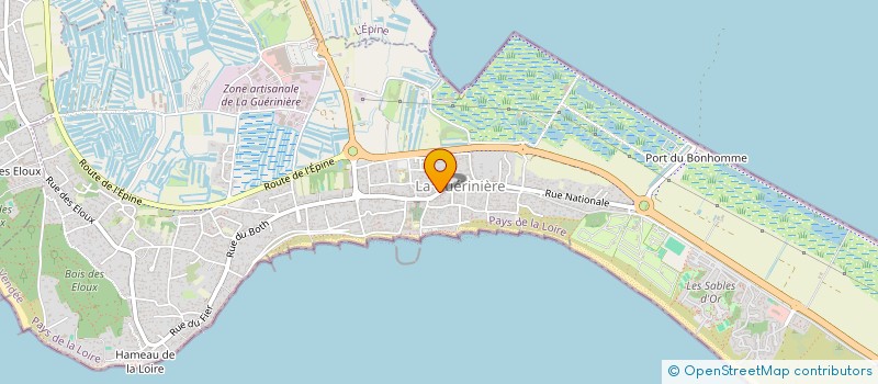 localisation de l'entreprise LES PINSONNIERES  LA GUERINIERE