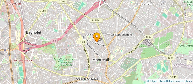 localisation de l'entreprise LES PIOCHES à MONTREUIL