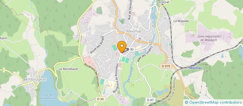 localisation de l'entreprise LES PIPISTRELLES 19  MEYMAC