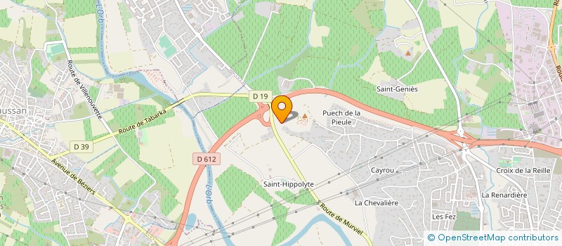 localisation de l'entreprise LES PIPISTRELLES  BEZIERS