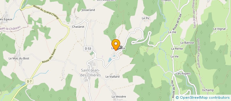 localisation de l'entreprise LES PIQUEURS  SAINT-JEAN-DES-OLLIERES